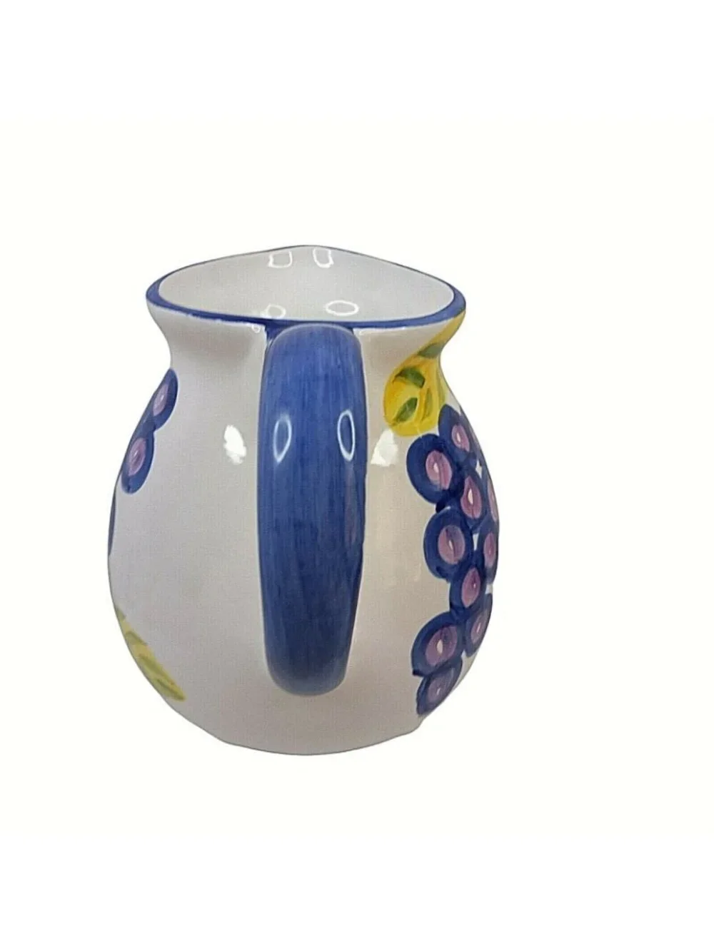 Artist Touch Orchard Jubilee Handpainted Ceramic 7 in Pitcher Multicolor